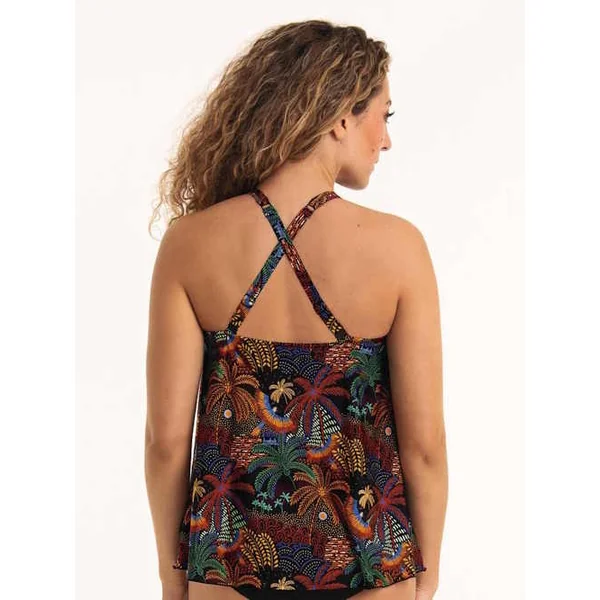 Maillots de bain Rosa Faia Mabela noir/print tankini top