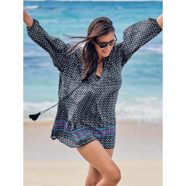 Maillots de bain Rosa Faia Papanui noir/blanc tunique