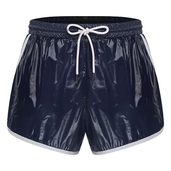 Mens Swimsuit Drawstring Seams Swim Shorts with Pockets Waterpoof Swimming Trunks Shorts Elastic Waistband Swimming Bathing Suit