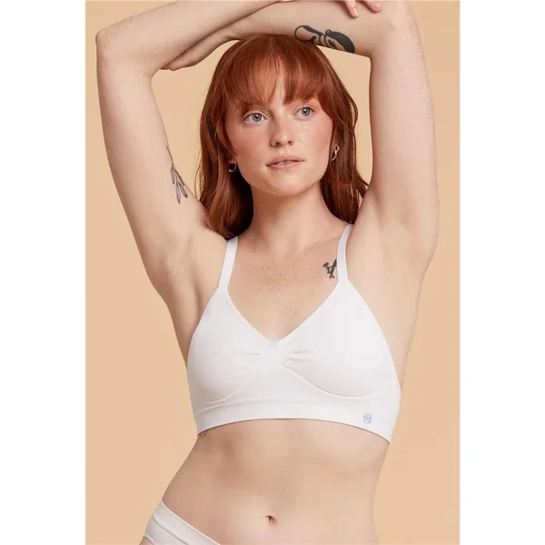 Miel - Brassière sans cerceau Racerback Blanc L/XL