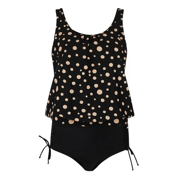 Mila Golden Dots noir tankini set
