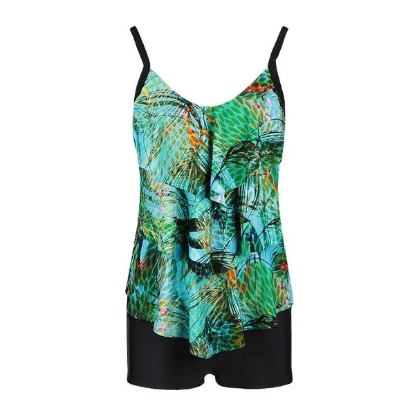Mila Peacock aqua tankini set