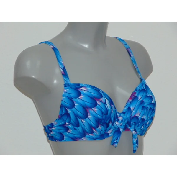 Missya Iris bleu/print haut de bikini préformé