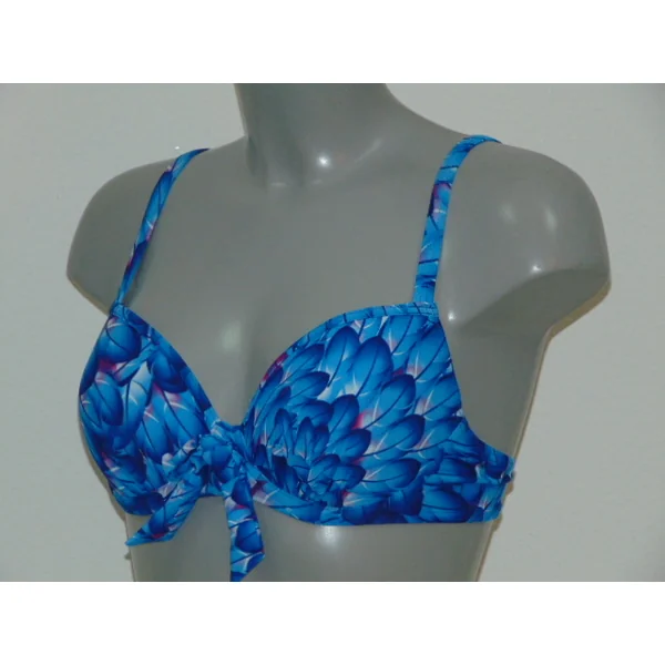 Missya Iris bleu/print haut de bikini préformé