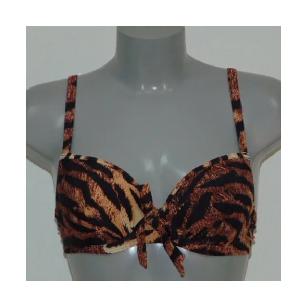 Missya Iris marron/print haut de bikini préformé