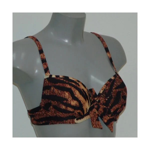 Missya Iris marron/print haut de bikini préformé