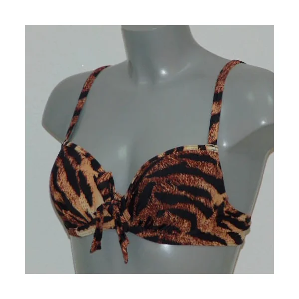 Missya Iris marron/print haut de bikini préformé