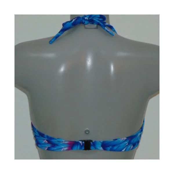 Missya Rose bleu/print haut de bikini préformé