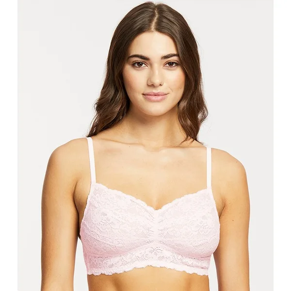 Montelle - Bralette en dentelle avec bretelles ajustables et maintien ferme 34 (75) D-E Blush