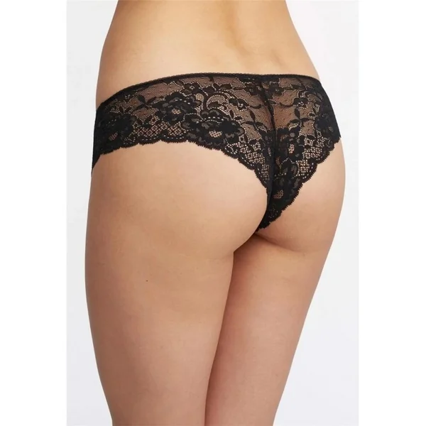 Montelle - Culotte brazilienne en dentelle Noir Small