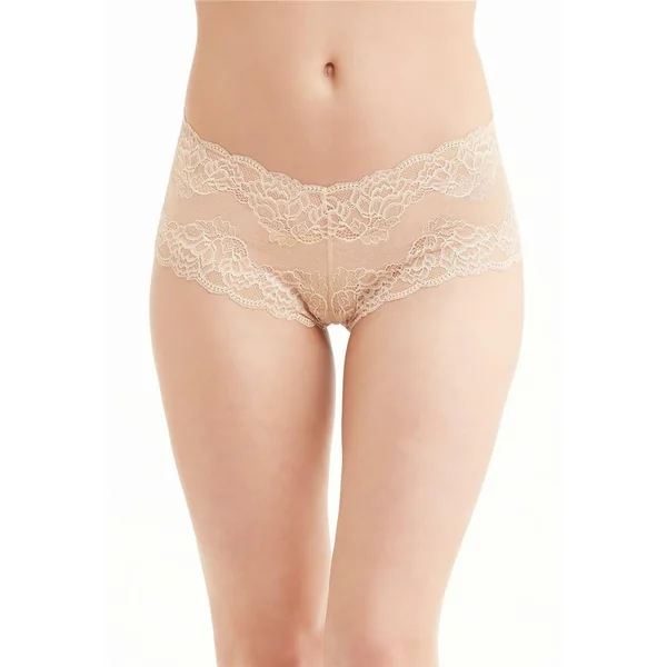 Montelle - Culotte shorty/cheeky en dentelle Sable Small The Essentials