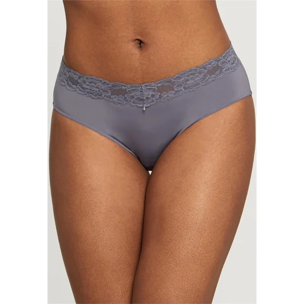 Montelle - Culotte Taille Haute avec bordure en dentelle Crystal Grey Medium Intimates Brief