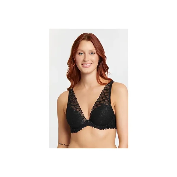 Montelle - Soutien-gorge Mystique en dentelle 32 (70) F Noir Lacy Essentials