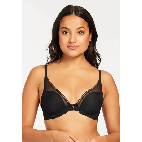 Montelle - Soutien-gorge plongeant 34 (75) E Noir Mystique