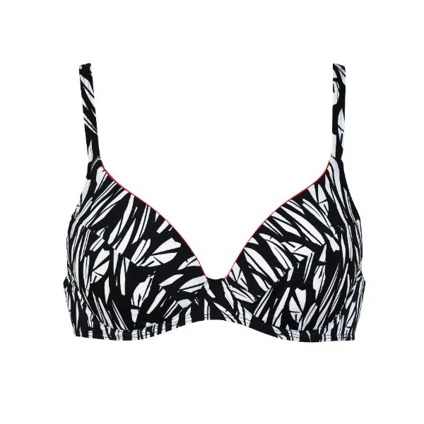 Naturana Badmode Femme noir/blanc soutien-gorge bikini corbeille