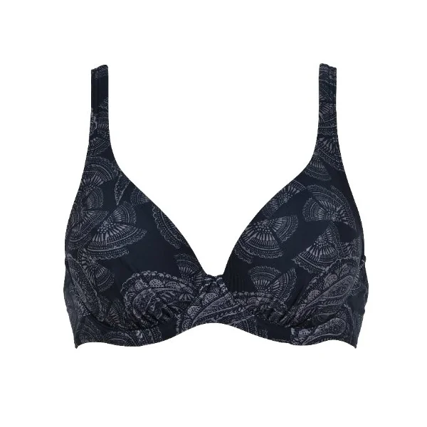 Naturana Badmode Femme noir/brun haut de bikini préformé