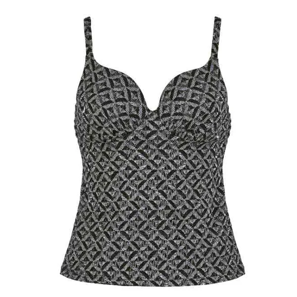 Naturana Badmode Femme noir/print tankini top