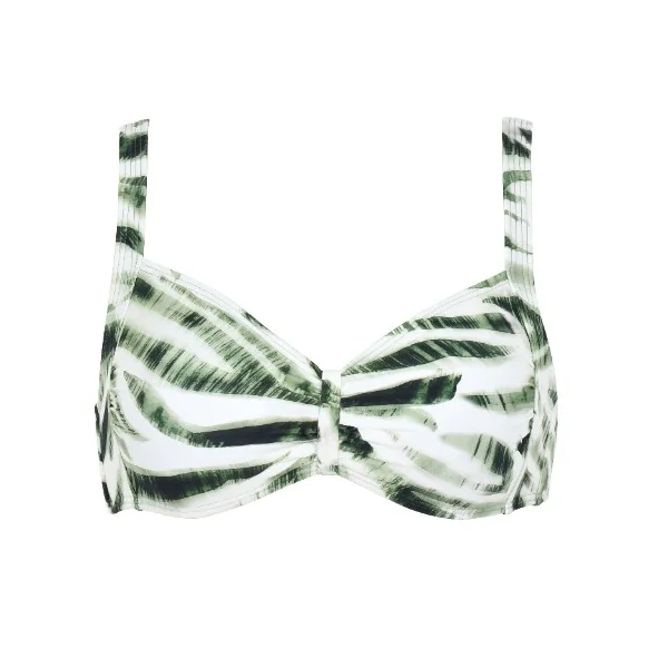 Naturana Badmode Femme vert/blanc haut de bikini préformé
