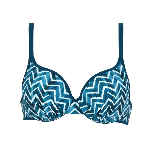 Naturana Badmode Femme vert/blanc haut de bikini préformé
