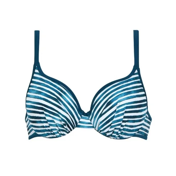 Naturana Badmode Femme vert/blanc haut de bikini préformé
