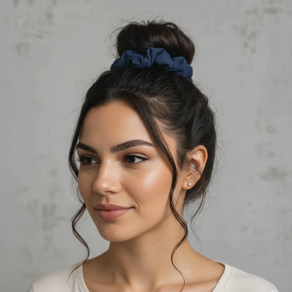 Navy Scrunchie