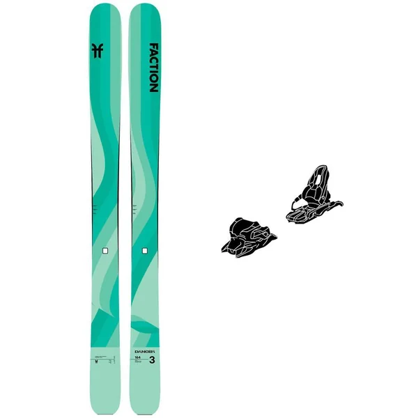 Pack Ski Alpin Dancer 3 Turquoise + Fix