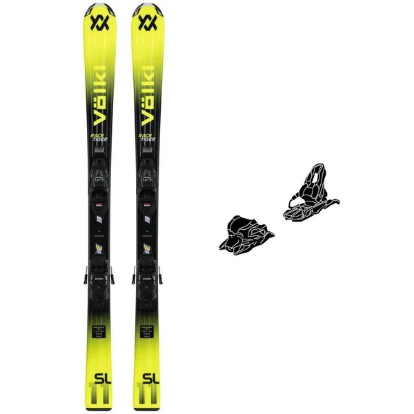 Pack Ski Alpin Racetiger Jr Yellow E + Fix