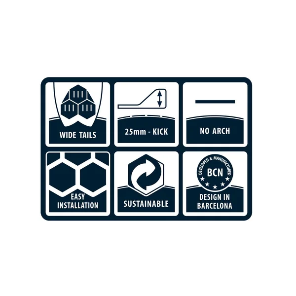 PAD ARRIERE SURF AUTOCOLLANT LIEGE RSPRO (Tail Large)