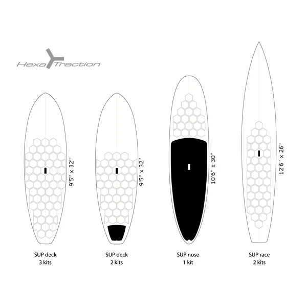 PADS AUTOCOLLANT SURF ANTIDERAPANT HEXATRACTION BLACK