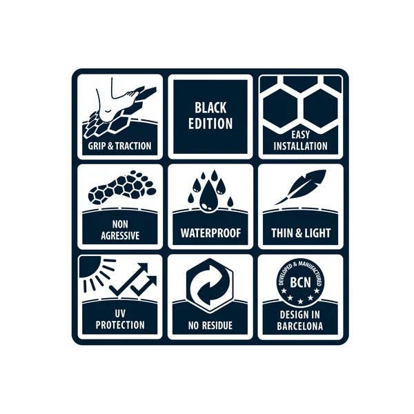PADS AUTOCOLLANT SURF ANTIDERAPANT HEXATRACTION BLACK
