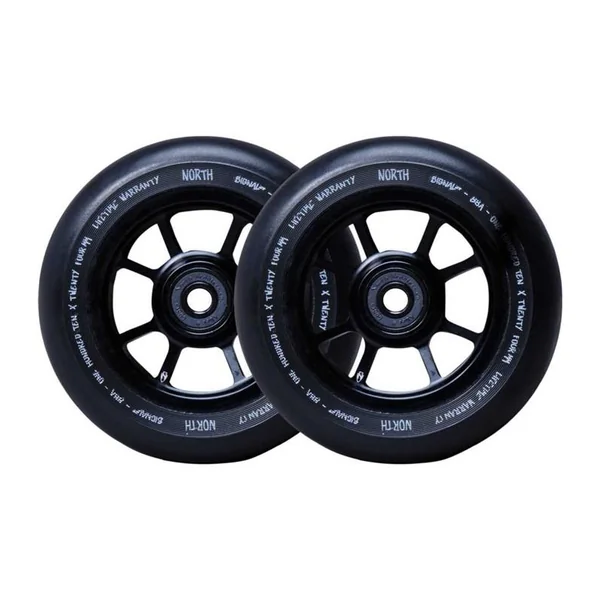 Paire de roues trottinette NORTH Signal Matte Black 30mm