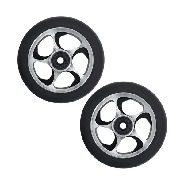 Paire de roues trottinette PREY Feel Argent/Noir 110mm