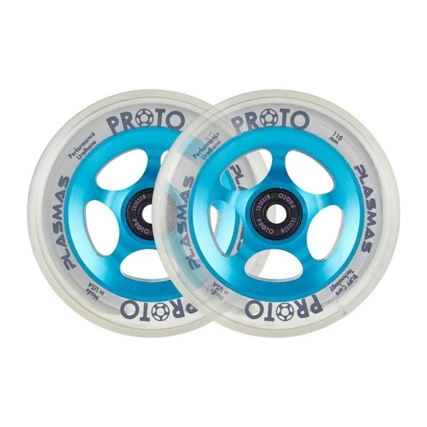 Paire de roues trottinette PROTO Plasma Electric Blue 110mm
