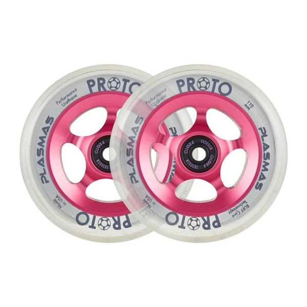 Paire de roues trottinette PROTO Plasma Neon Pink 110mm