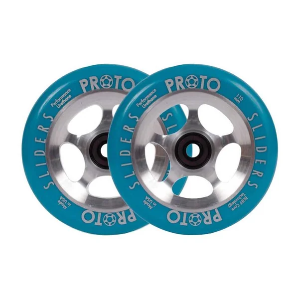 Paire de roues trottinette PROTO Slider Starbright Blue/Raw 110mm