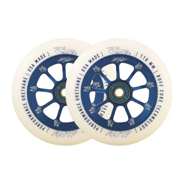 Paire de roues trottinette RIVER WHEELS Rapid Signature Helmeri Pirinen 110mm