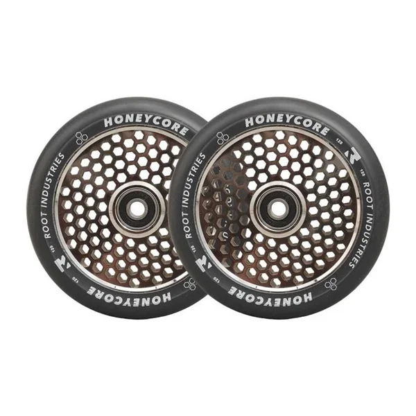 Paire de roues trottinette ROOT INDUSTRIES Honey Noir Mirror 120mm