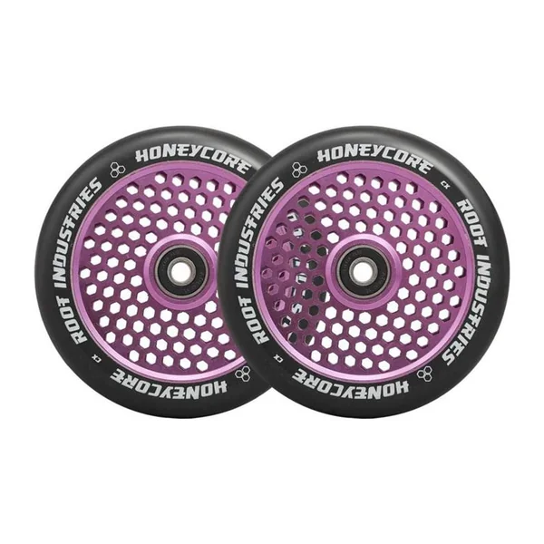 Paire de roues trottinette ROOT INDUSTRIES Honey Noir Violet 120mm