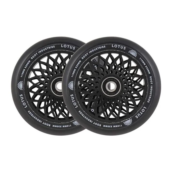 Paire de roues trottinette ROOT INDUSTRIES Lotus Wide Noir 120mm