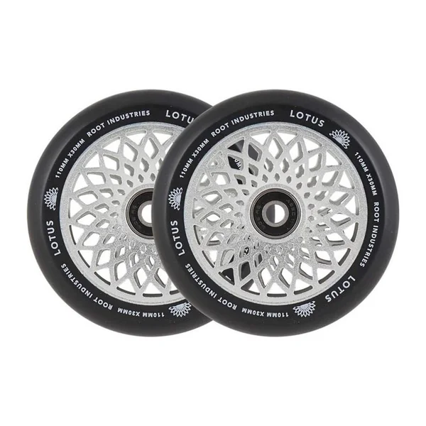 Paire de roues trottinette ROOT INDUSTRIES Lotus Wide Raw 110mm