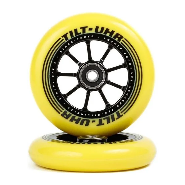 Paire de roues trottinette TILT UHR Jaune 110mm