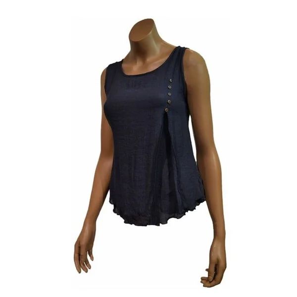 Passion d'ailleurs - Blouse courte(camisole) sans manche Corail Medium
