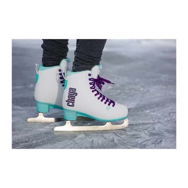 Patins à glace CHAYA Iceblade Sabres 3 Blanc/Turquoise/Violet