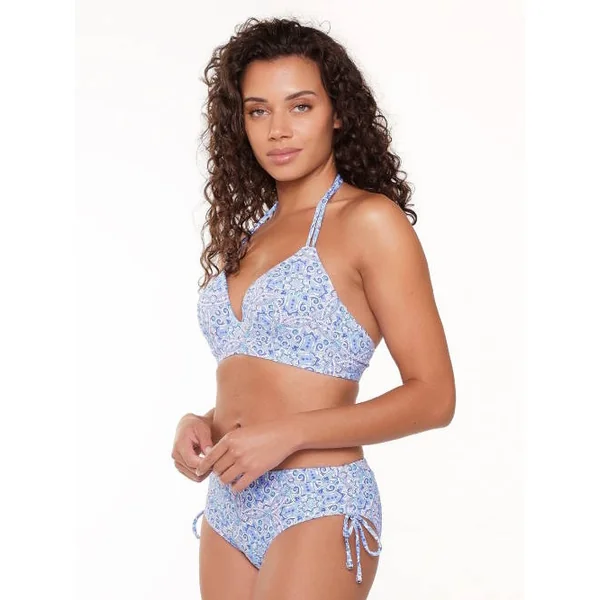 Plage de LingaDore All About The Details bleu/print slip de bikini