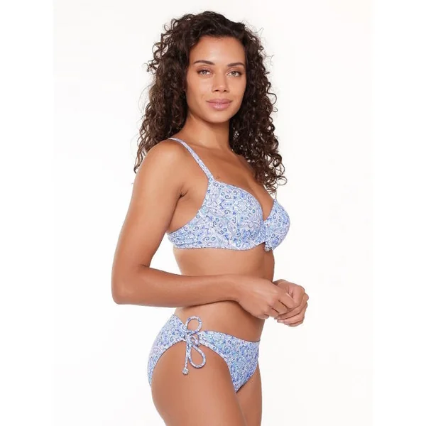 Plage de LingaDore All About The Details bleu/print slip de bikini