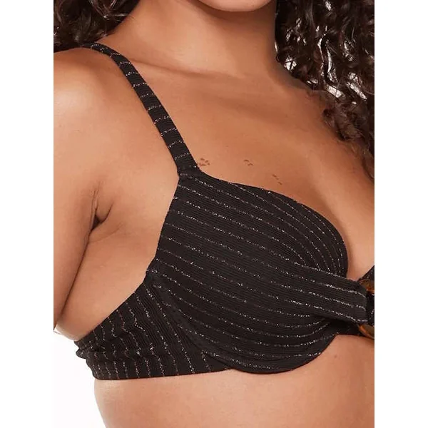 Plage de LingaDore Black Diamond noir haut de bikini préformé