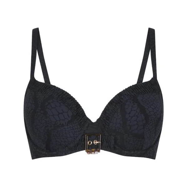 Plage de LingaDore Black Snake noir haut de bikini préformé