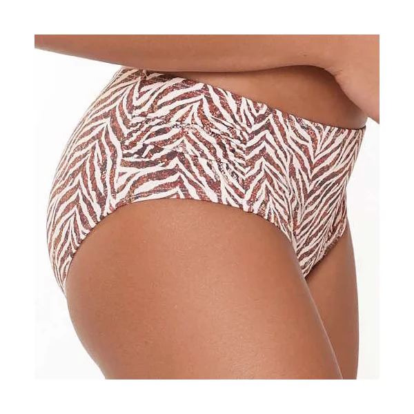 Plage de LingaDore Crazy wild & fun marron/print slip de bikini