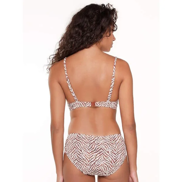Plage de LingaDore Crazy wild & fun marron/print slip de bikini