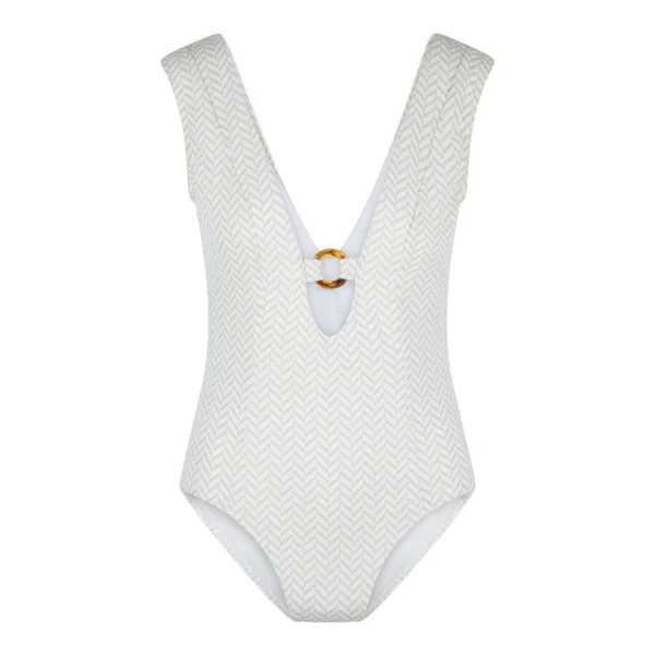 Plage de LingaDore Fishbone ivoire/print maillot de bain